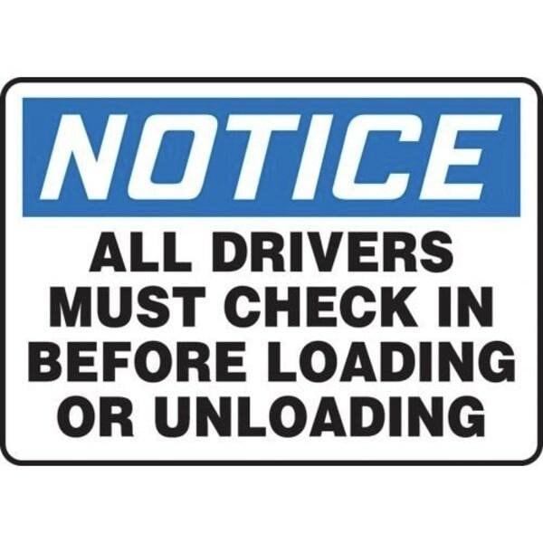 Accuform OSHA NOTICE SAFETY SIGN ALL DRIVERS MTKC818XT MTKC818XT - main
